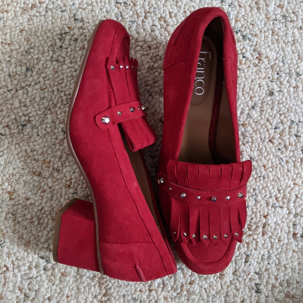New 6.5 red Franco Sarto heel shoes